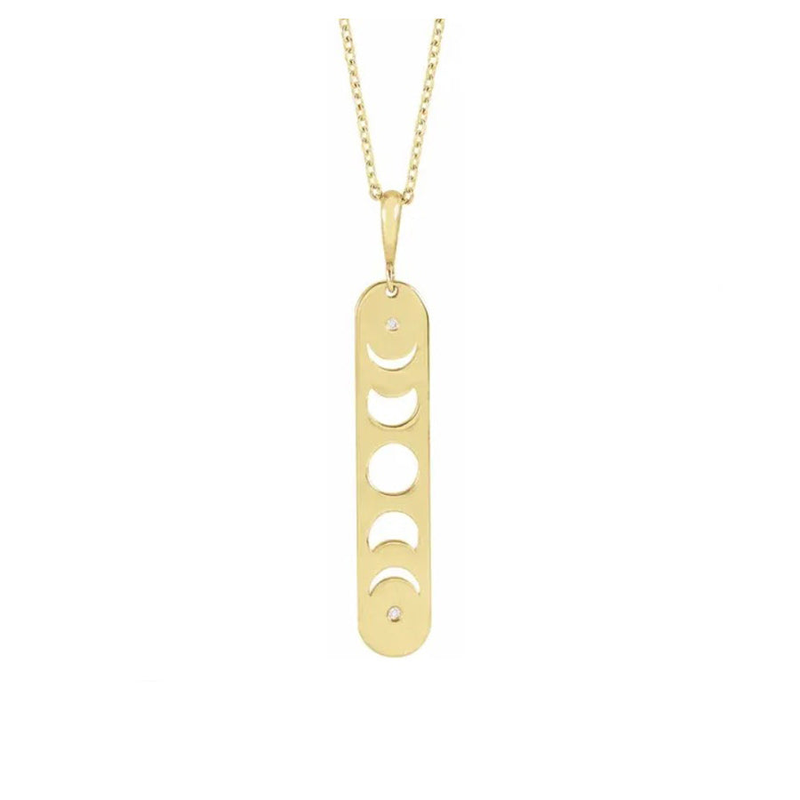 Kravit 14k Gold Moon Phase Necklace