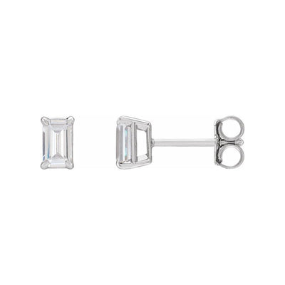 Kravit Lab-Grown Emerald Diamond Stud Earrings- .75ctw