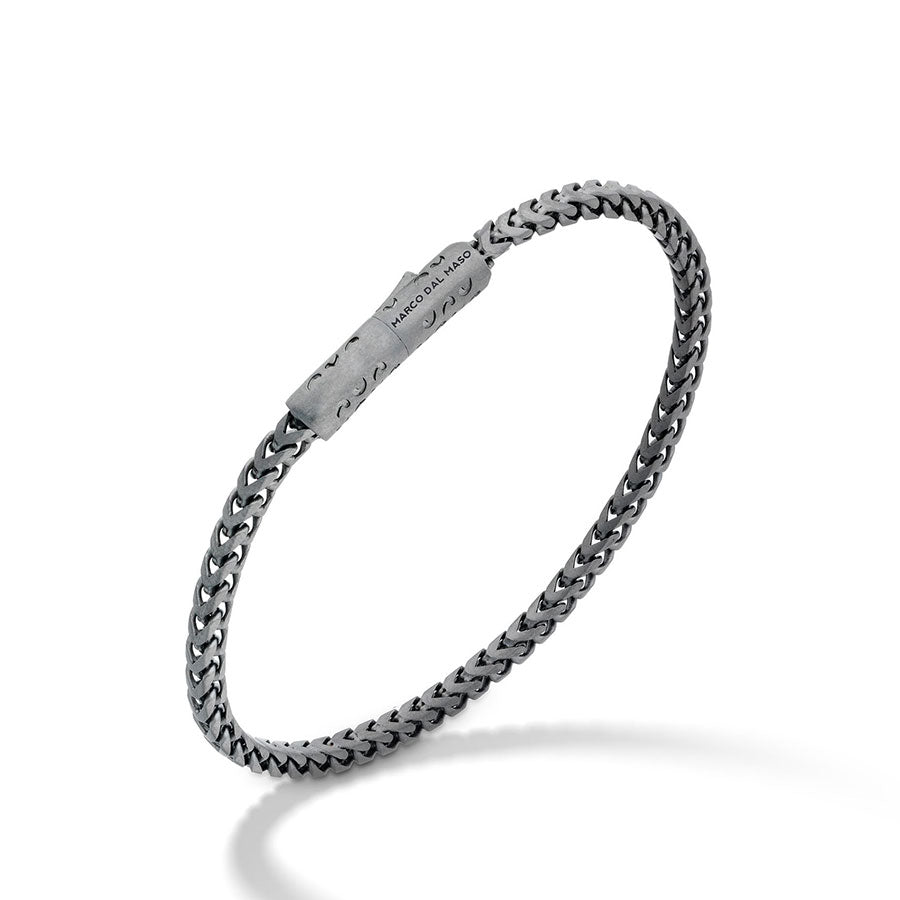Marco Dal Maso 8mm Oxidized Silver Chain Bracelet