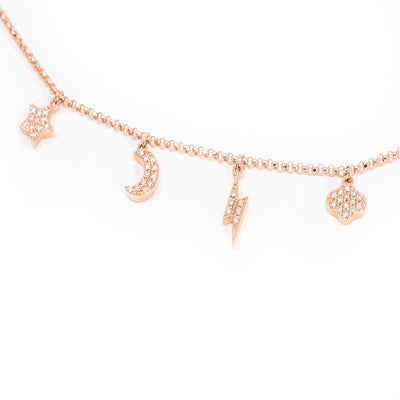 Kravit Jewelers 14k Yellow Gold Diamond Dangle Bracelet