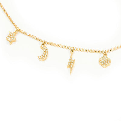 Kravit Jewelers 14k Yellow Gold Diamond Dangle Bracelet