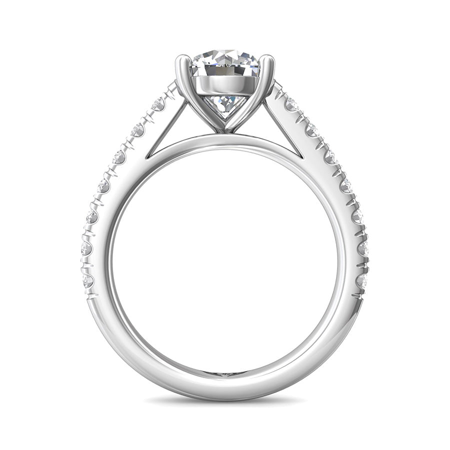Martin Flyer Cathedral Pave Engagement Ring