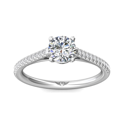 Martin Flyer Thin Pave Cathedral Engagement Ring