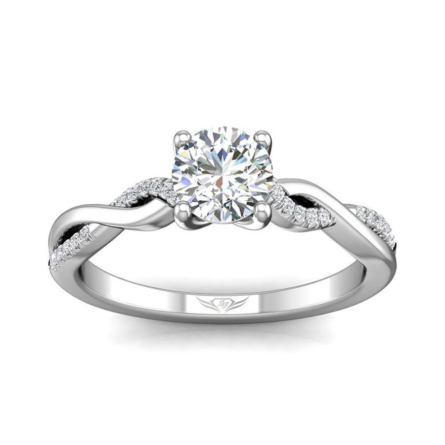Martin Flyer Twisted Pave Engagement Ring