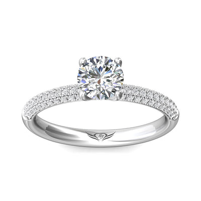 Martin Flyer Thin Micro-Pave Engagement Ring