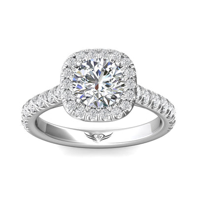 Martin Flyer Halo Cathedral Engagement Ring