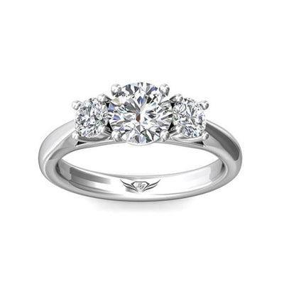 Martin Flyer Three Stone Engagement Ring