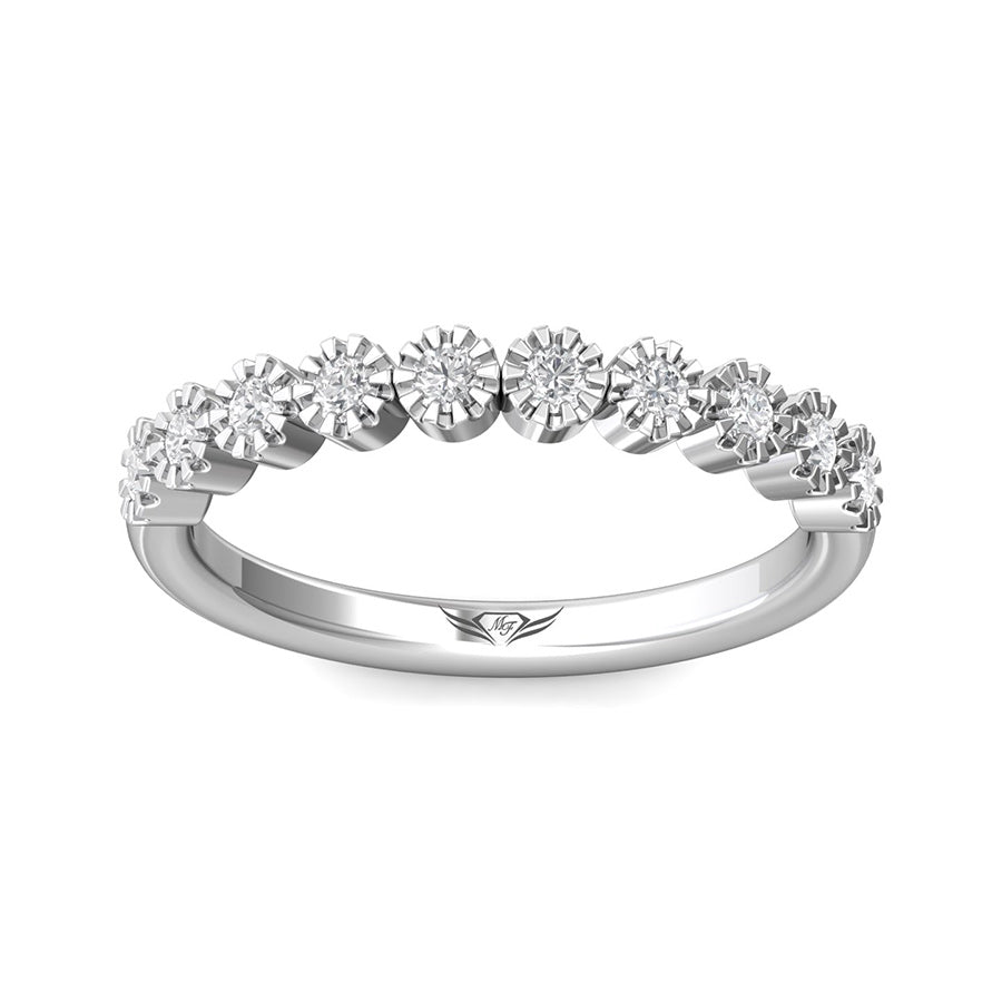Martin Flyer Bezel Diamond Wedding Band