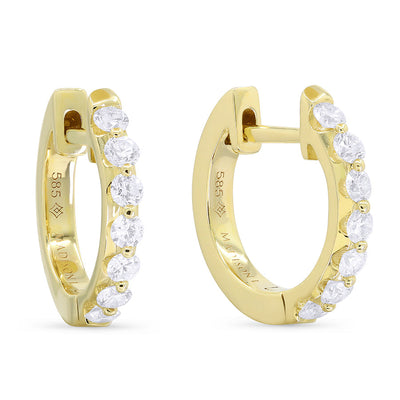 Madison L. 14k Diamond Huggy Earrings