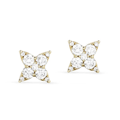 Madison L 14k Yellow Gold Diamond Star Earrings
