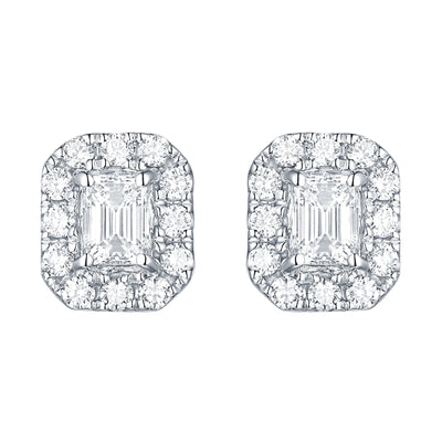 Vedantti Rock Square Icy Stud Earrings