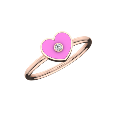 Kravit Jewelers 14k Gold & Enamel Heart Ring