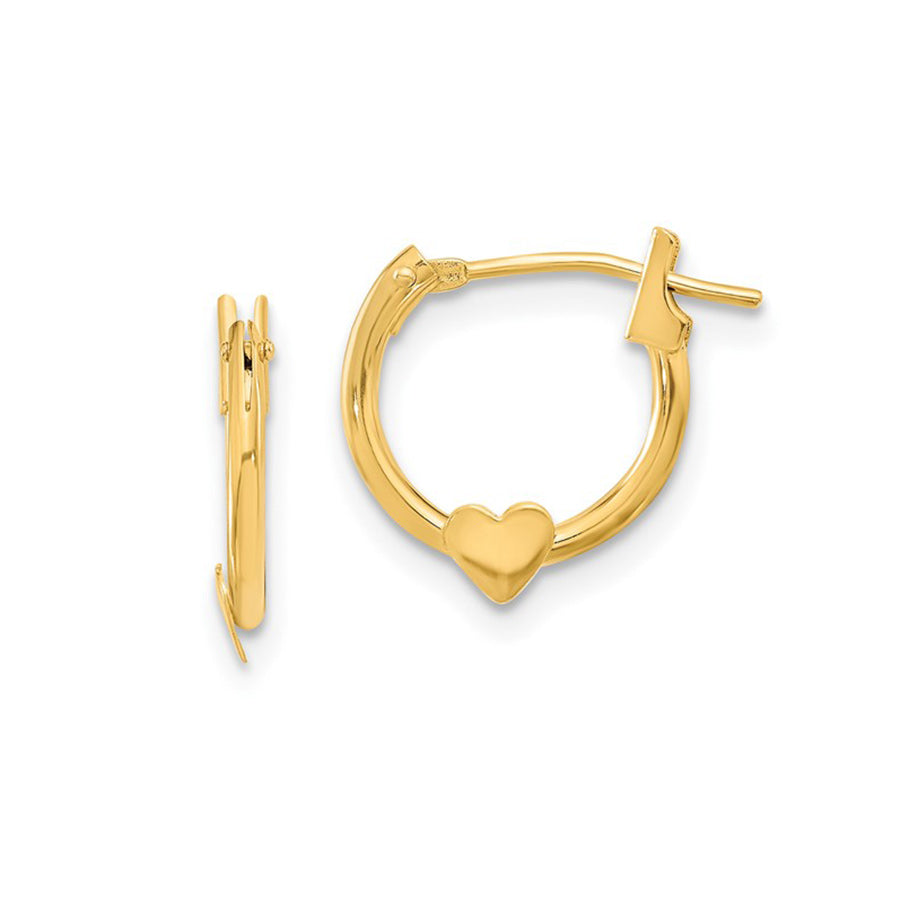 Kravit Jewelers 14k Yellow Gold Heart Huggy Earrings