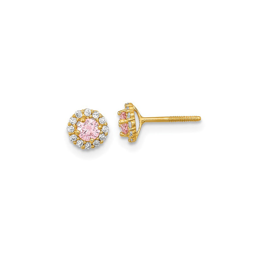 Kravit Jewelers Kids' 14k Yellow Gold CZ Stud Earrings