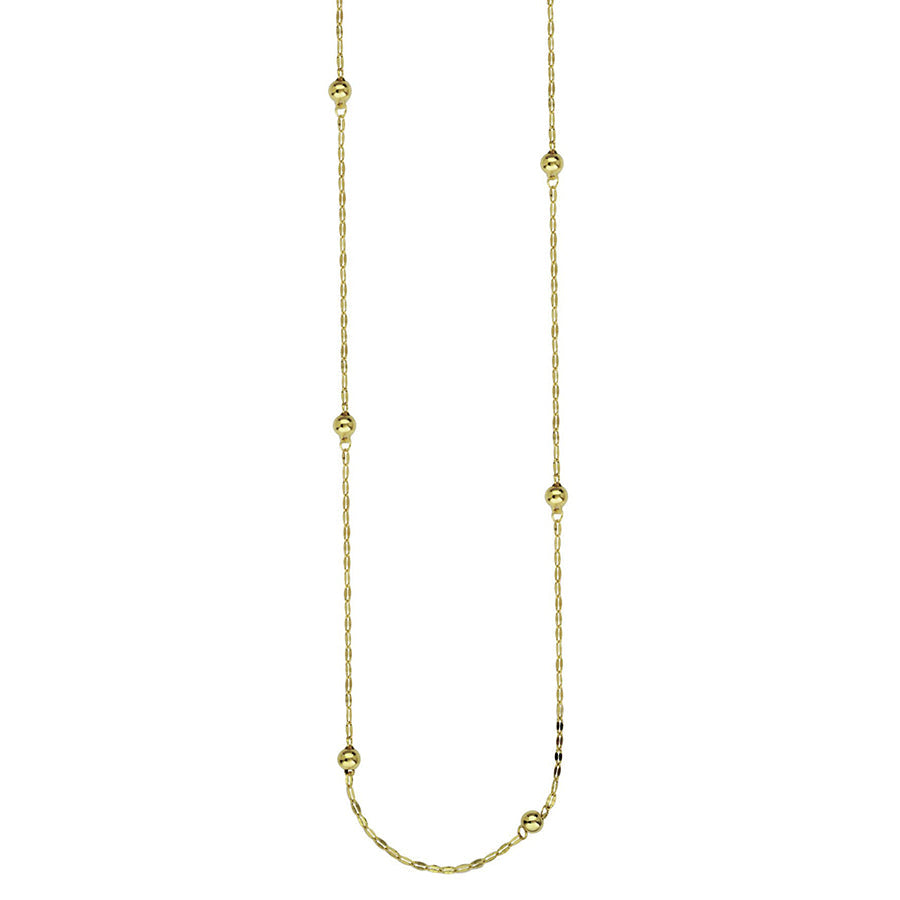Kravit Jewelers 14k Yellow Gold Forzentina Beaded Necklace- 36"