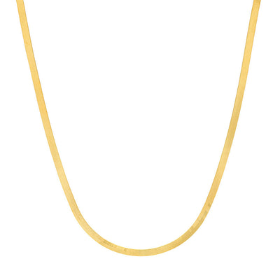 14k Yellow Gold Herringbone Necklace-5.10mm