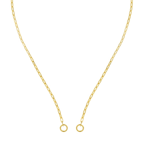 Kravit Jewelers 14k Yellow Gold Link & Diamond Pushlock Necklace