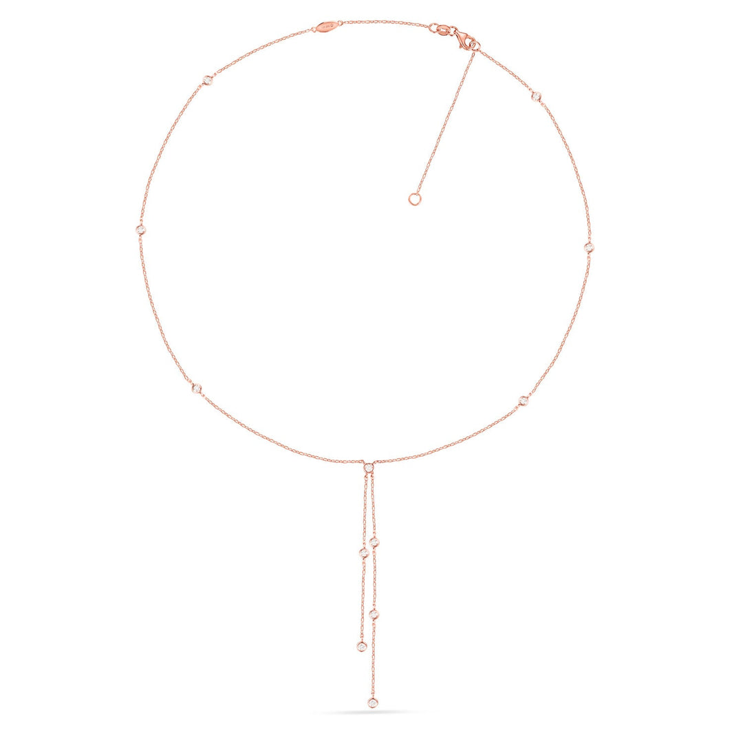 Luvente 14k White Gold Diamond Lariat Necklace