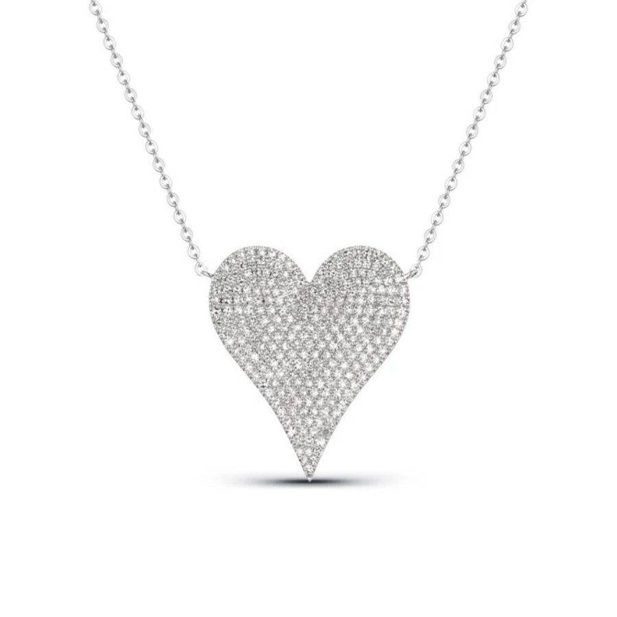 Luvente 14k Gold Diamond Heart Pendant