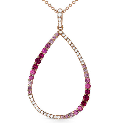 Madison L. 14k Diamond + Pink Sapphire Pendant