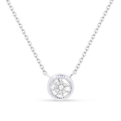Madison L. 14k Diamond Bezel Necklace-.10ct