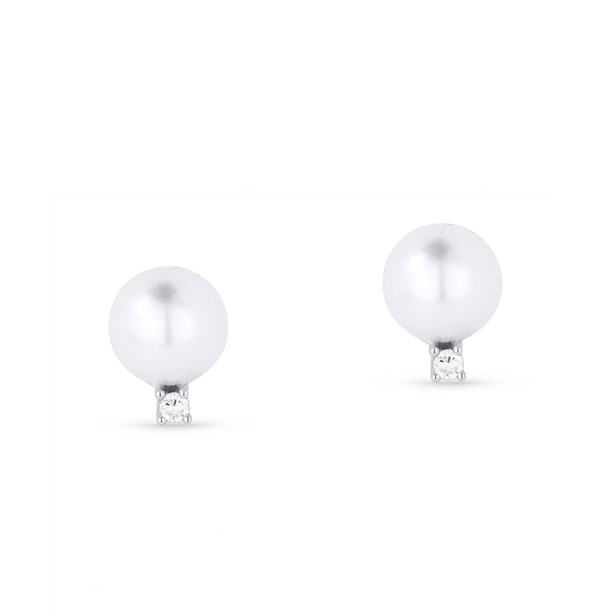 Madison L. 14k Diamond + Pearl Earrings