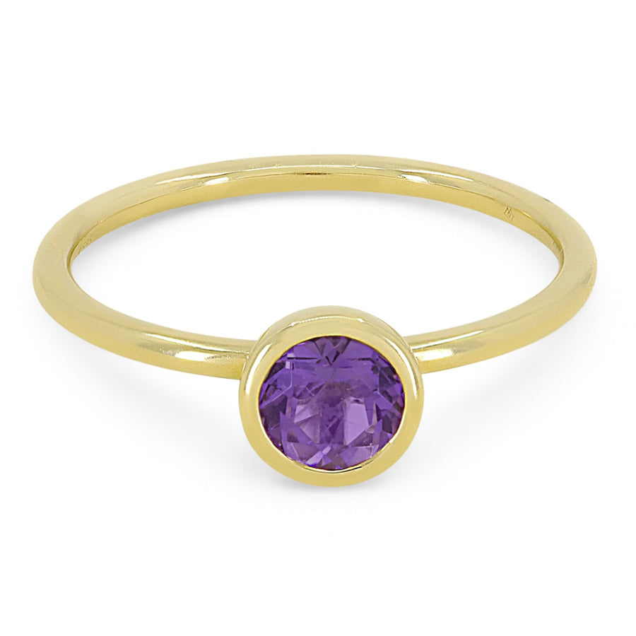 Madison L. 14k Birthstone Bezel Ring
