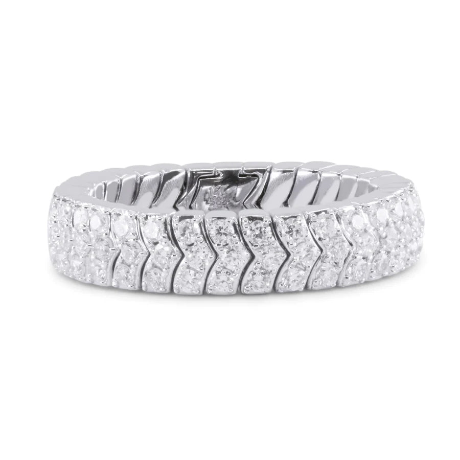 Madison L. 14k Diamond Chevron Flexible Ring