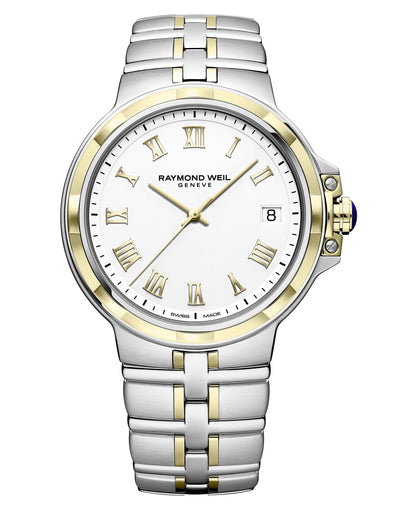 Raymond Weil Parsifal Classic Mens 41mm Quartz White Dial Bracelet Watch