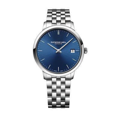 Raymond Weil Toccata Mens 42mm Blue Dial Bracelet Watch