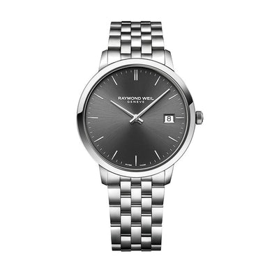 Raymond Weil Toccata Mens 42 mm Grey Dial Bracelet Watch