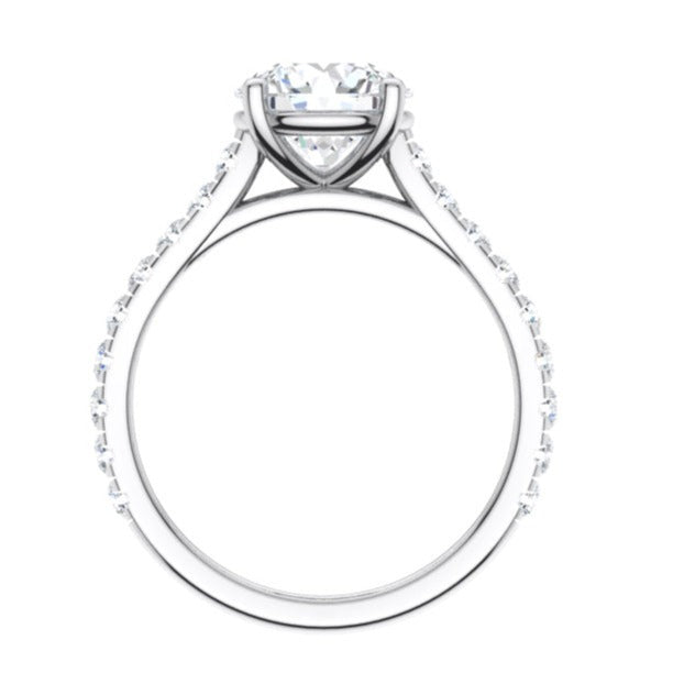 Kravit Signature Pave Cathedral Engagement Ring