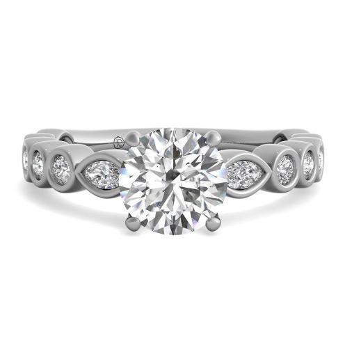 Ritani Marquise And Diamond Bezel Set Engagement Ring