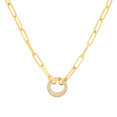 Kravit Jewelers 14k Yellow Gold Link & Pushlock Necklace