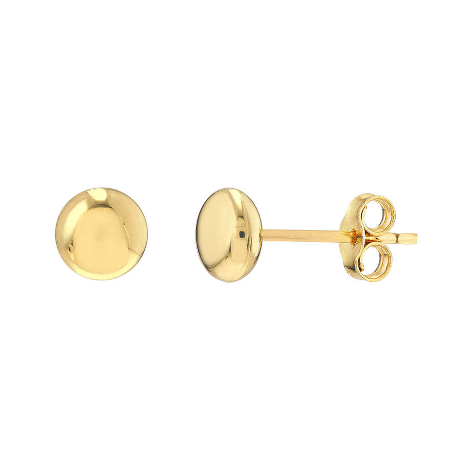 14k Gold Mini Pebble Stud Earrings