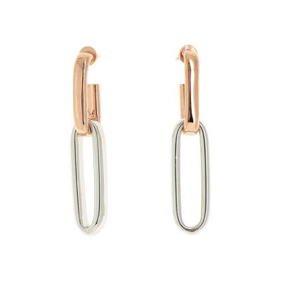 Pesavento Sterling Silver + Pink Vermeil Link Earrings