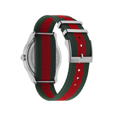 Gucci Steel G-Timeless Bee Nylon Strap Watch