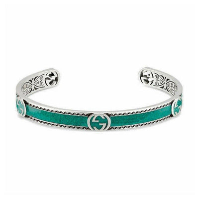 Gucci Silver Turquoise Cuff Bracelet