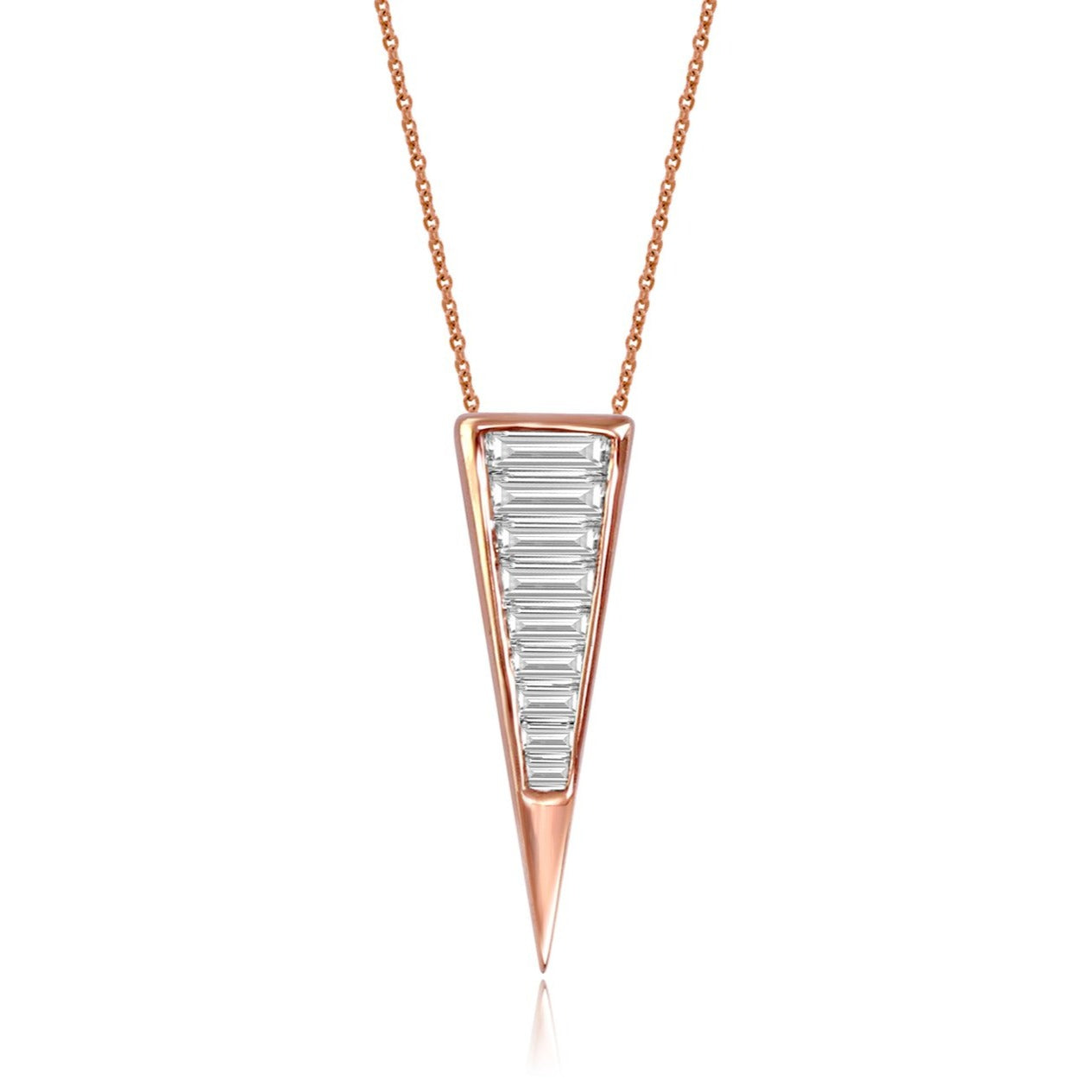 Vivaan 'Trikon' Baguette Diamond Necklace
