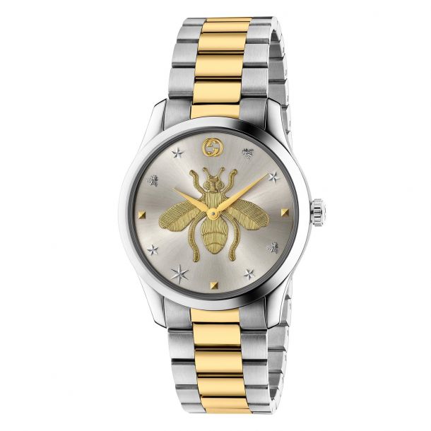Gucci G-Timeless Two-Tone Stainless Steel Iconic Bee Watch