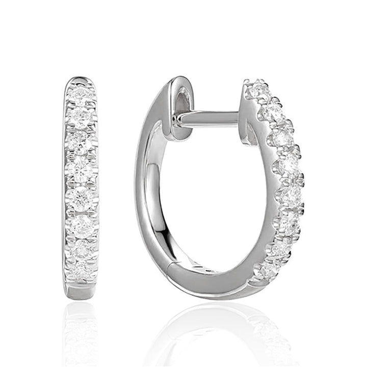 Diamond Huggy Earrings-.22ctw