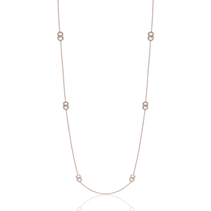 Diamond Circle Necklace- 36"