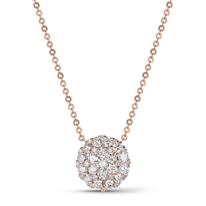 Diamond Disc Necklace-.80ctw