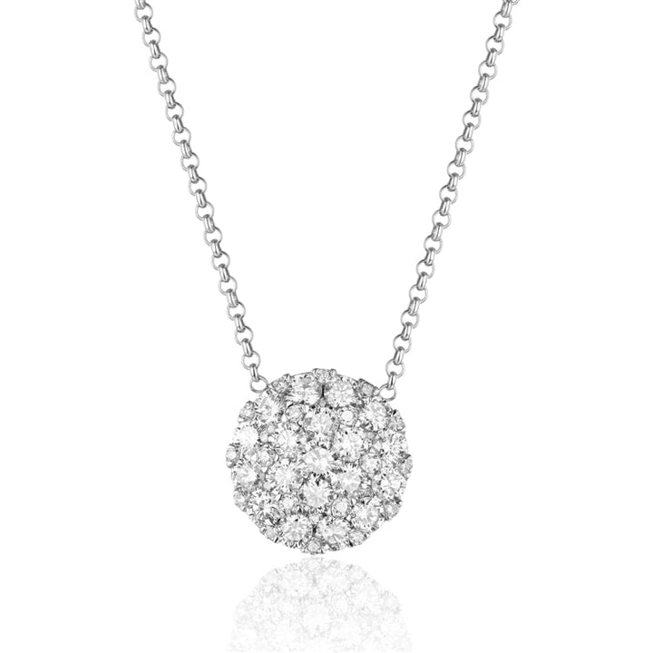 Diamond Disc Necklace-.80ctw