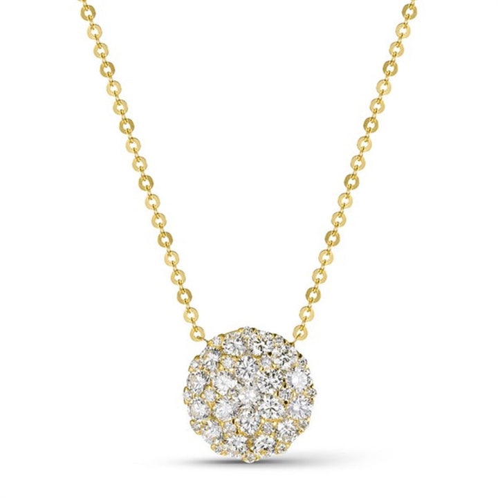 Diamond Disc Necklace-.80ctw