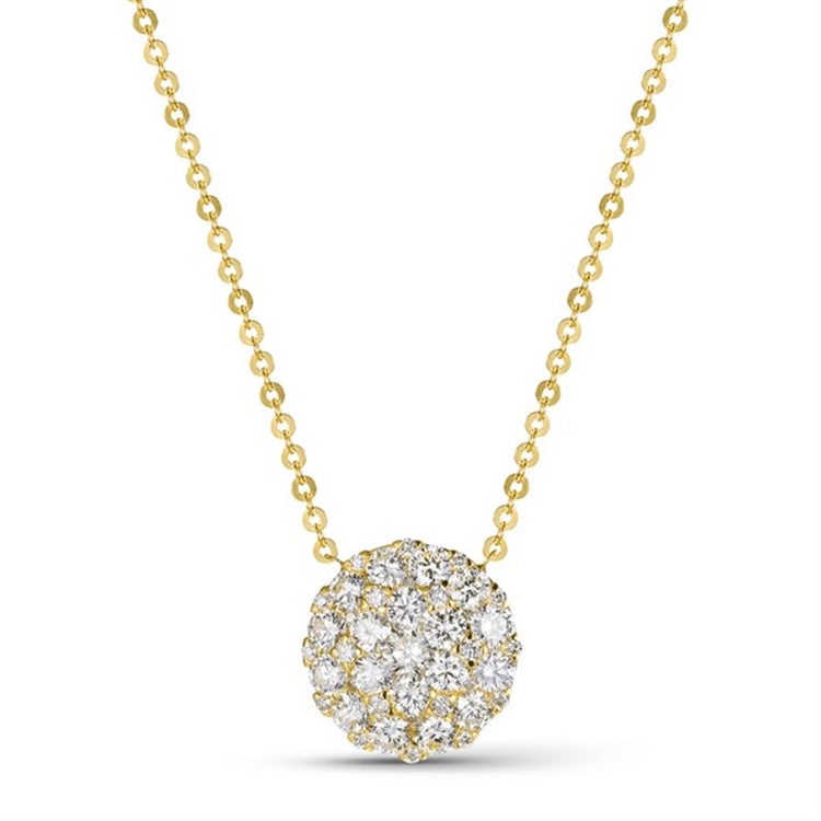Diamond Disc Necklace-.80ctw