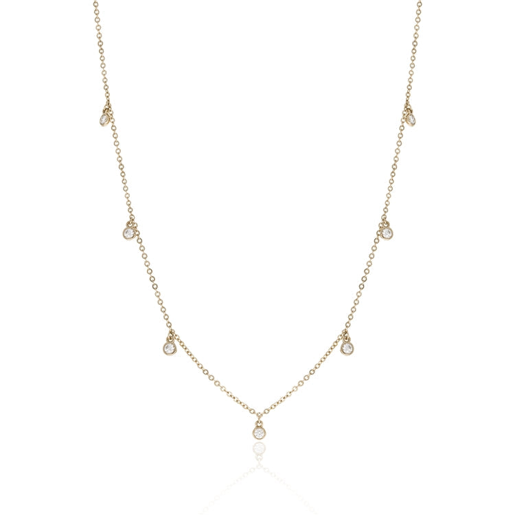 Luvente 14k Gold Diamond Dangle Necklace