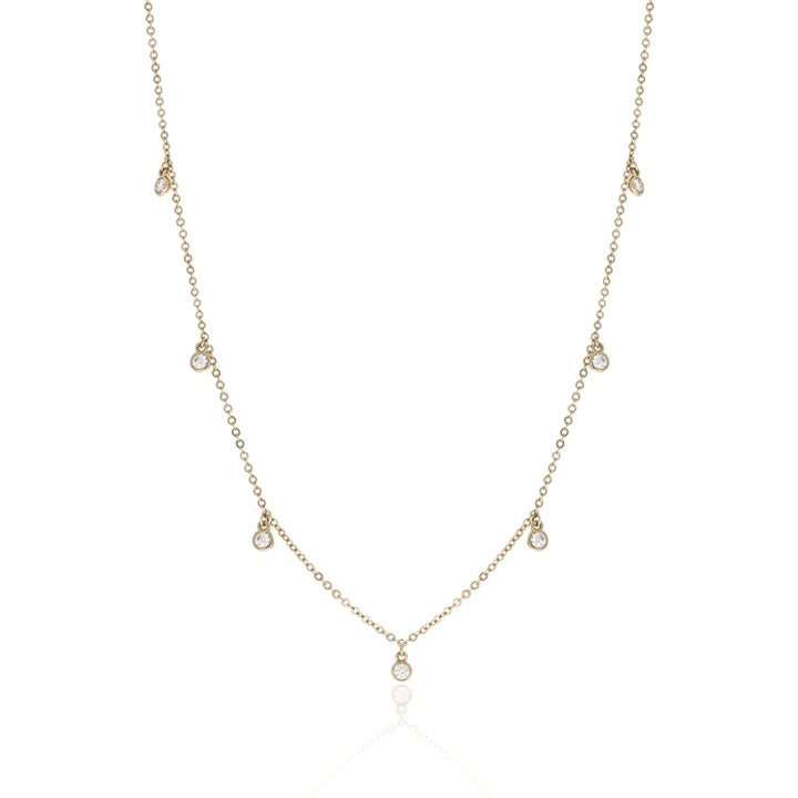 Luvente 14k Gold Diamond Dangle Necklace