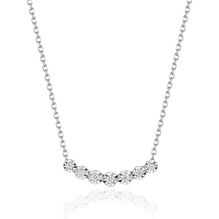Luvente 14k Gold Illusion Curved Bar Necklace