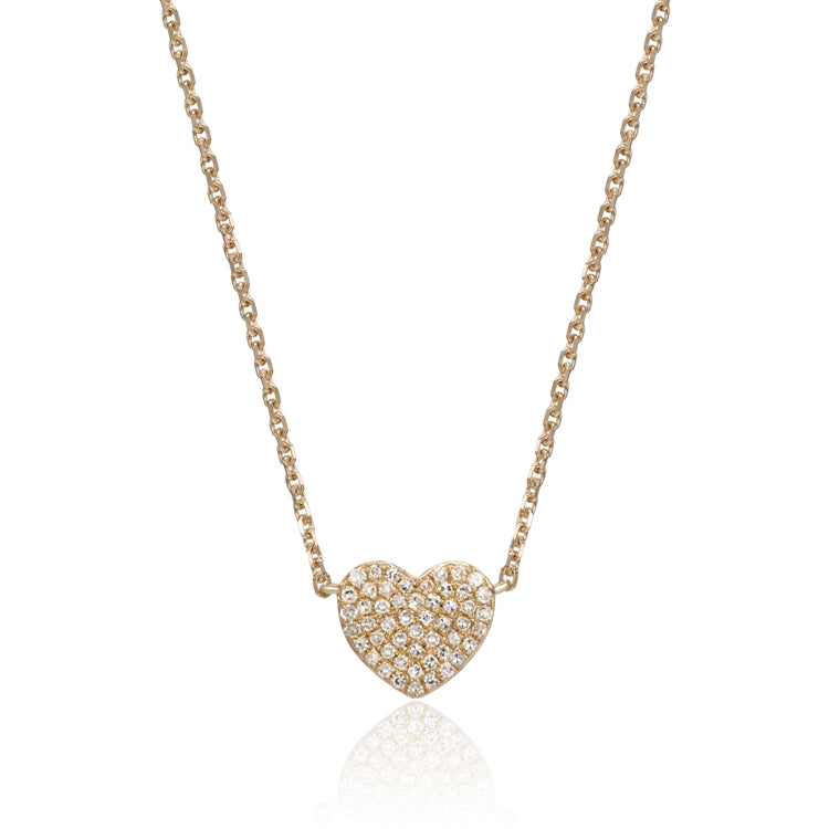 Luvente 14k White Gold Diamond Heart Necklace